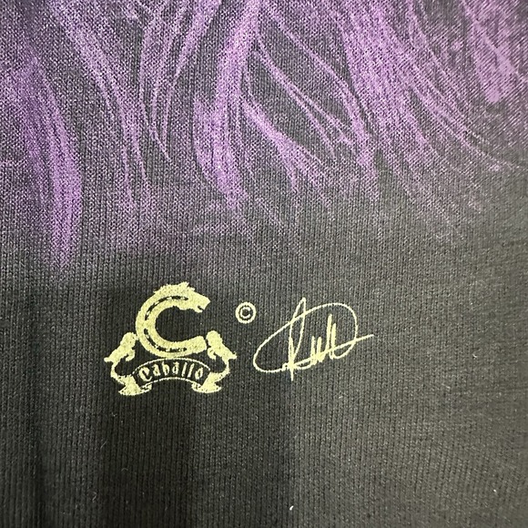 CABALLO TATTOOED GODDESS LADY BUTTERFLIES‎ GRAPHIC T-SHIRT Size M - Picture 5 of 5